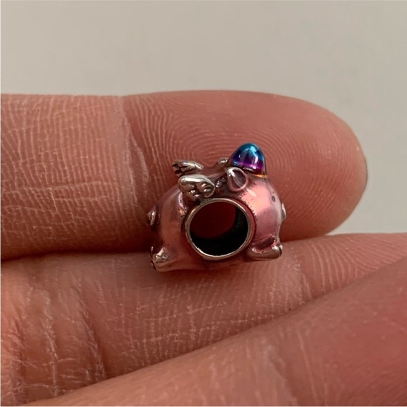 NWOT Flying Unicorn Pig Charm Sterling Silver 925 - Picture 8 of 13
